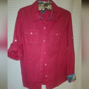 NWOT Tommy Hilfiger long sleeve button down juniors Large